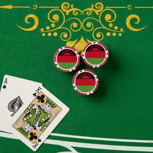 Malawi-Flagge Pokerchips (Pokertisch (Stapel))
