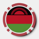 Malawi-Flagge Pokerchips (Rückseite)