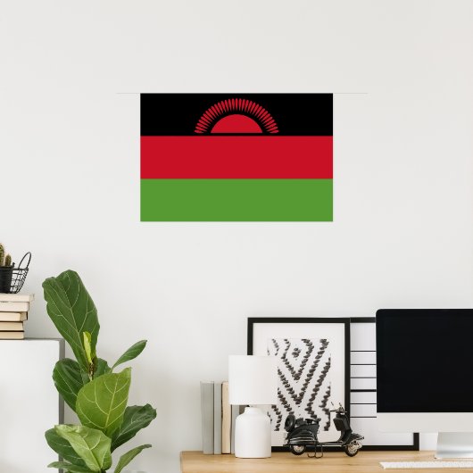Malawi-Flagge Poster (Heimbüro)