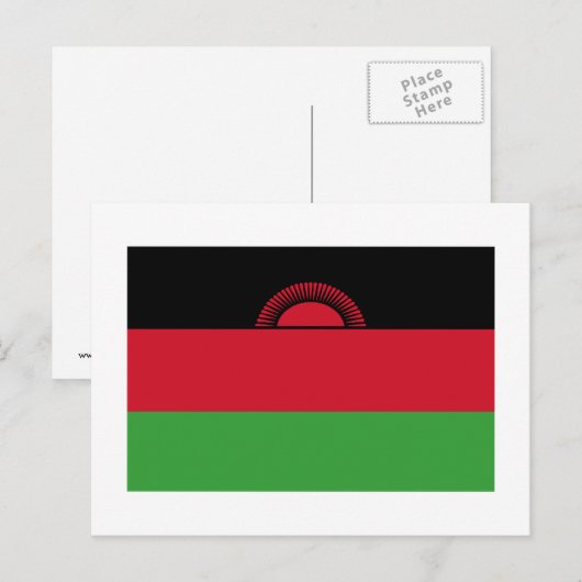 Malawi-Flagge Postkarte (Vorne/Hinten)