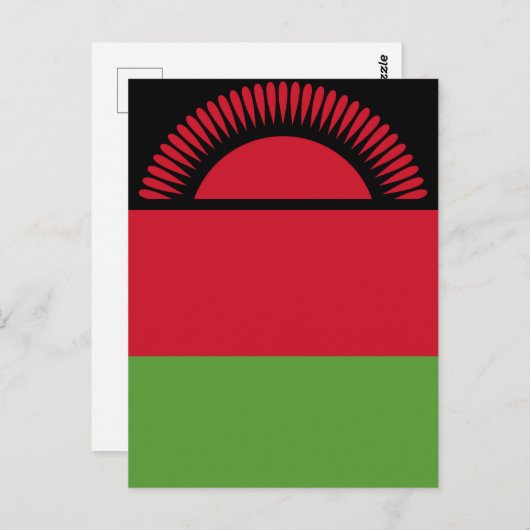 Malawi-Flagge Postkarte (Vorne/Hinten)