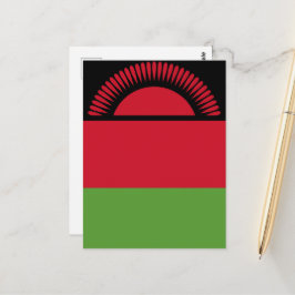Malawi-Flagge Postkarte
