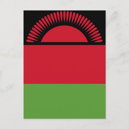 Malawi-Flagge Postkarte (Vorderseite)