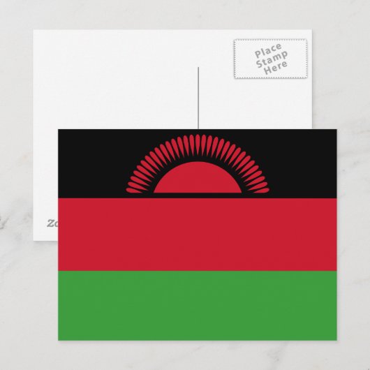 Malawi-Flagge Postkarte (Vorne/Hinten)