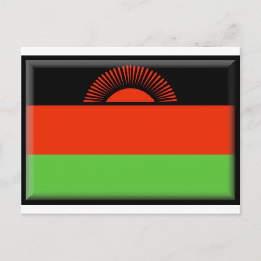 Malawi-Flagge Postkarte (Vorderseite)