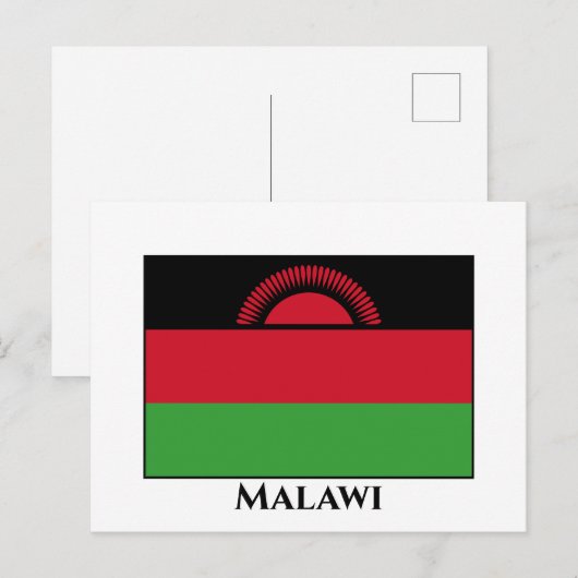 Malawi-Flagge Postkarte (Vorne/Hinten)