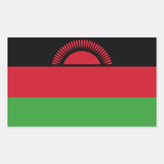 Malawi-Flagge Rechteckiger Aufkleber (Vorderseite)