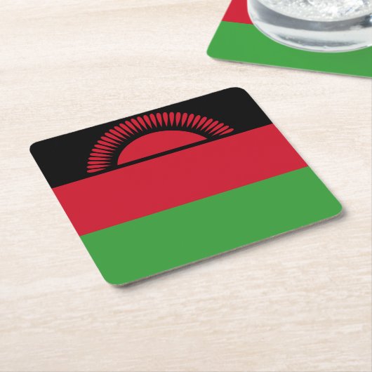 Malawi-Flagge Rechteckiger Pappuntersetzer (angewinkelt)