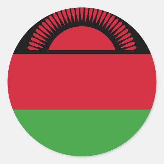 Malawi-Flagge Runder Aufkleber (Vorderseite)