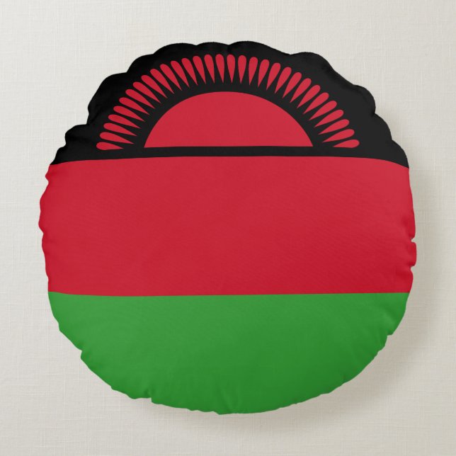 Malawi-Flagge Rundes Kissen (Vorderseite)