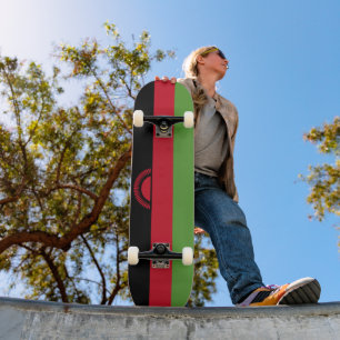 Malawi-Flagge Skateboard