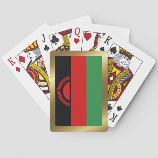 Malawi-Flagge Spielkarten (Rückseite)