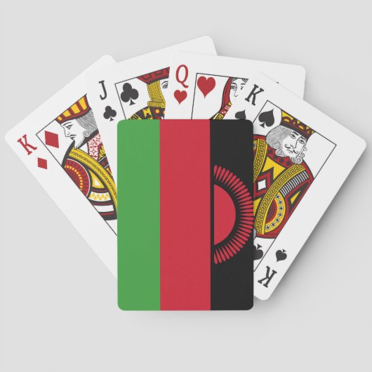 Malawi-Flagge Spielkarten (Rückseite)