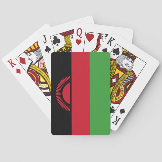 Malawi-Flagge Spielkarten (Rückseite)