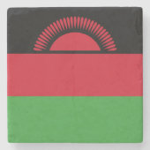 Malawi-Flagge Steinuntersetzer (Vorderseite)