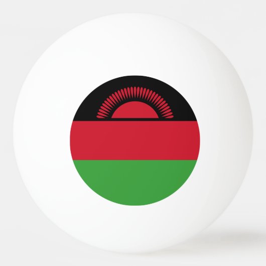 Malawi-Flagge Tischtennisball (Vorderseite)