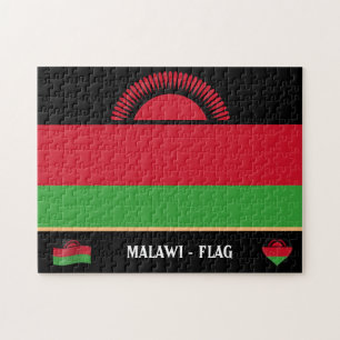 Malawi-Flagge und Malawi-Land / Malawi Puzzle