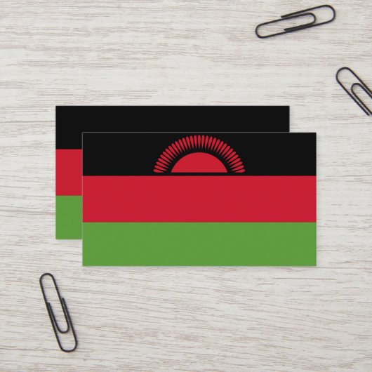 Malawi-Flagge Visitenkarte (Vorderseite/Rückseite Beispiel)