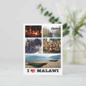 Malawi - I Love - Postkarte (Stehend Vorderseite)