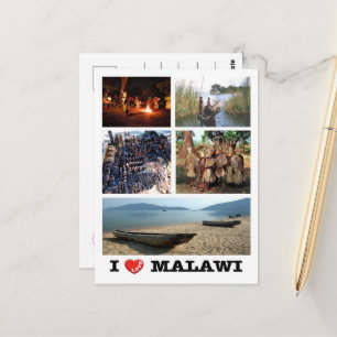 Malawi - I Love - Postkarte