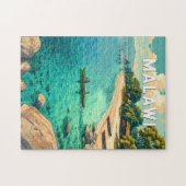Malawi-Illustration Reise Kunst Vintage Puzzle (Horizontal)