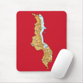 Malawi-Karte Mousepad (Mit Mouse)