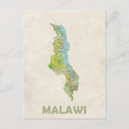 Malawi Karte Postkarte