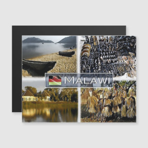 Malawi - Malawi-See - Handwerksmarke - Mosaik - Magnetkarte