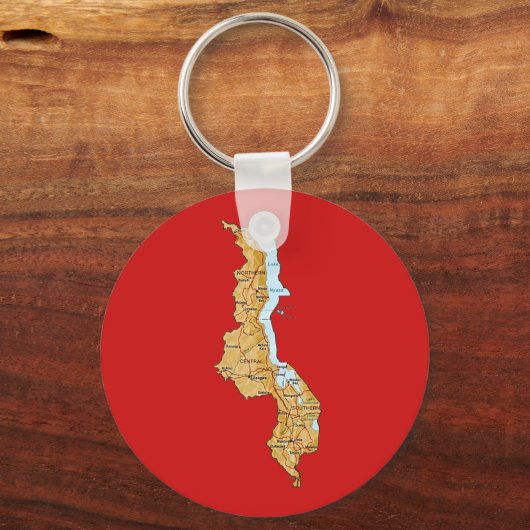 Malawi Map Schlüsselanhänger (Vorderseite)