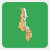 Malawi Map Sticker (Vorderseite)