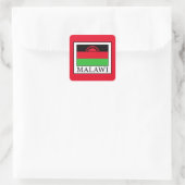 Malawi Quadratischer Aufkleber (Tasche)