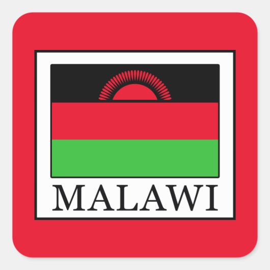 Malawi Quadratischer Aufkleber (Vorderseite)
