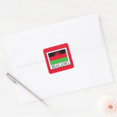 Malawi Quadratischer Aufkleber (Umschlag)