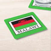 Malawi Rechteckiger Pappuntersetzer (angewinkelt)