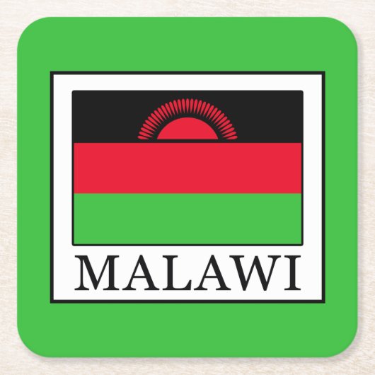 Malawi Rechteckiger Pappuntersetzer (Vorderseite)