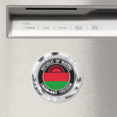 Malawi Round Emblem Magnet (In Situ (Geschirrspüler))