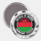 Malawi Round Emblem Magnet (Vorderseite/Rückseite)