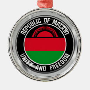 Malawi Round Emblem Ornament Aus Metall