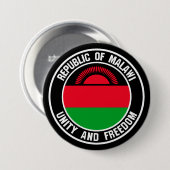 Malawi-Rundemblem Button (Vorne & Hinten)