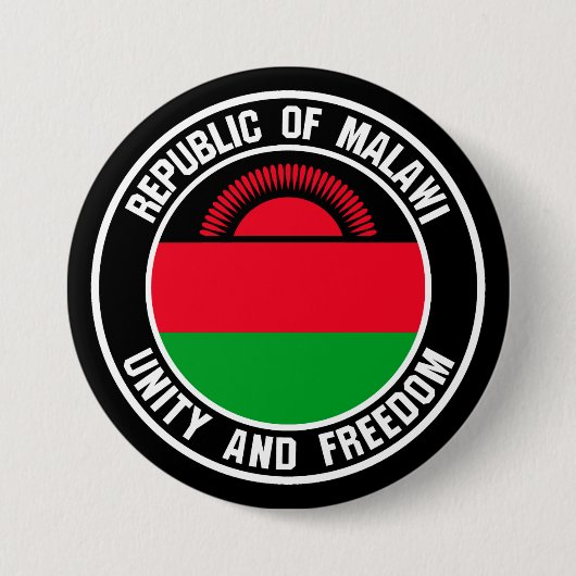 Malawi-Rundemblem Button (Vorderseite)