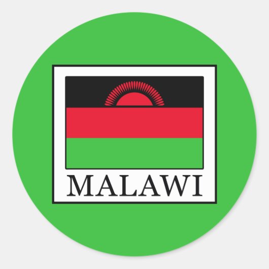 Malawi Runder Aufkleber (Vorderseite)