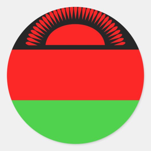 Malawi Runder Aufkleber (Vorderseite)
