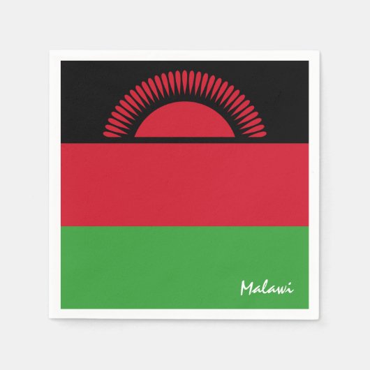 Malawi und Malawi Flag Party Fashi / Sportfans Serviette (Vorderseite)