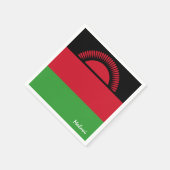 Malawi und Malawi Flag Party Fashi / Sportfans Serviette (Ecke)