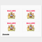 Malawi-Wappen Rechteckiger Aufkleber (Blatt)