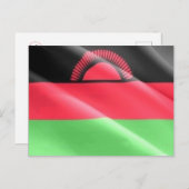 Malawi - Waving Flag - Postkarte (Vorne/Hinten)