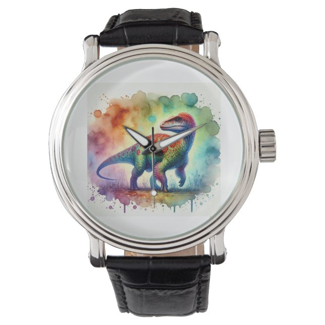 Malawisaurus 141024AREF148 - Watercolor Armbanduhr (Vorderseite)