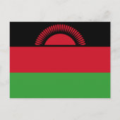 Malawische Flagge, Flagge Malawis Postkarte (Vorderseite)