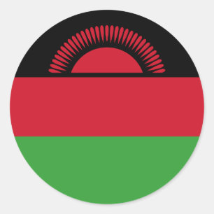 Malawische Flagge, Flagge Malawis Runder Aufkleber