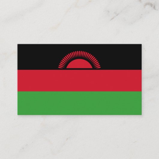 Malawische Flagge, Flagge Malawis Visitenkarte (Vorderseite)